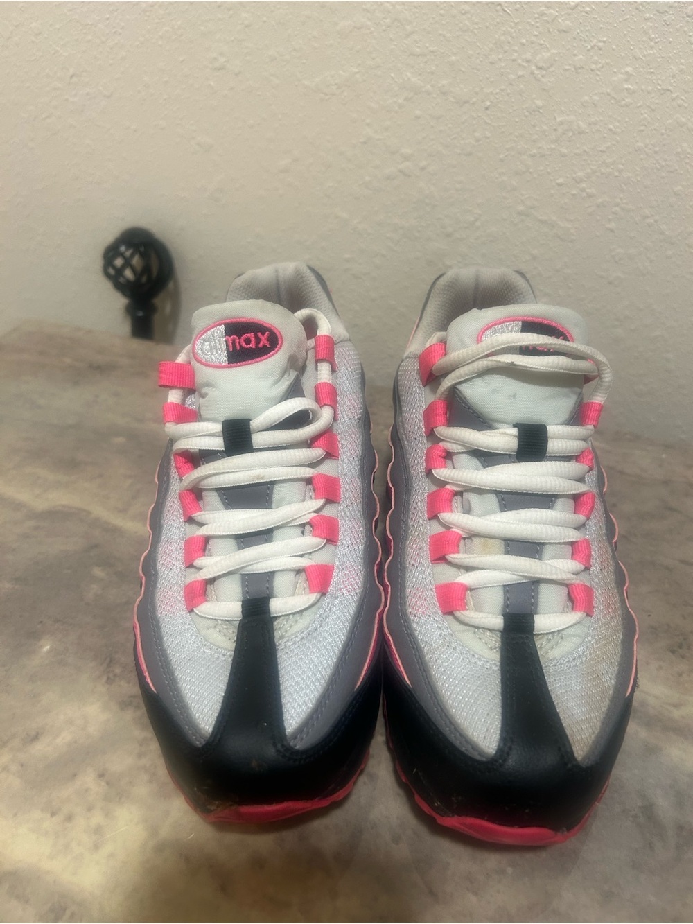 Nike Kids' White, Pink & Black Lace-Up Sneakers